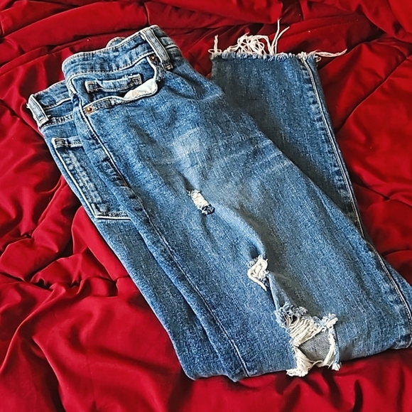 Old Navy Denim - 🔴 Women's old navy ripped high rise straight pants size 4
